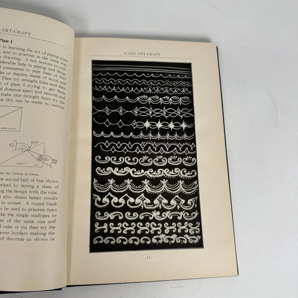 Cake Art Craft Decorating Design And Instructions Fred Bauer 1924 Hardcover Book